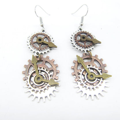 Steampunk-Ohrringe Zahnräder