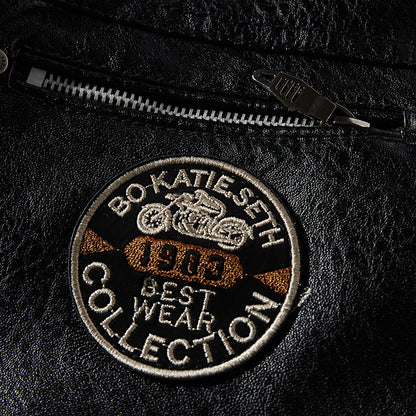 Bikerjacke aus Kunstleder