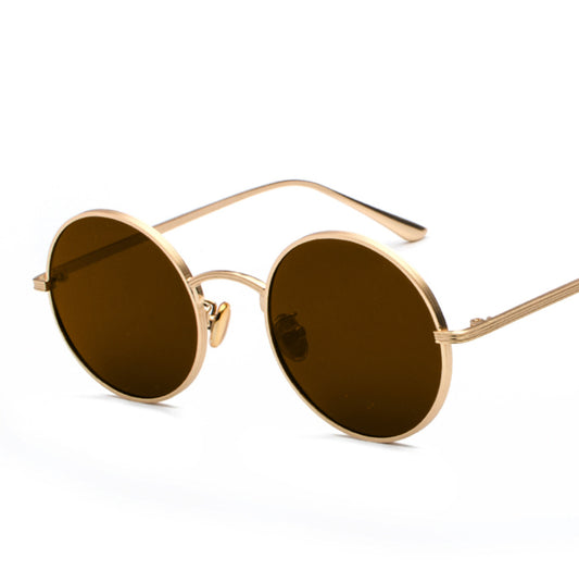 Runde Vintage-Steampunk-Sonnenbrille