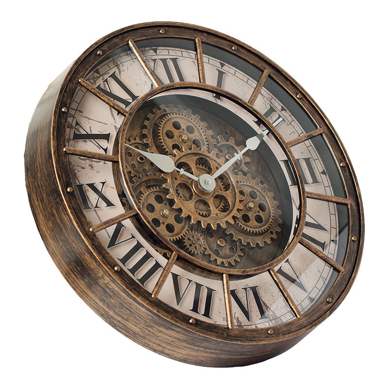 Vintage Steampunk-Uhr mit freiliegendem Uhrwerk