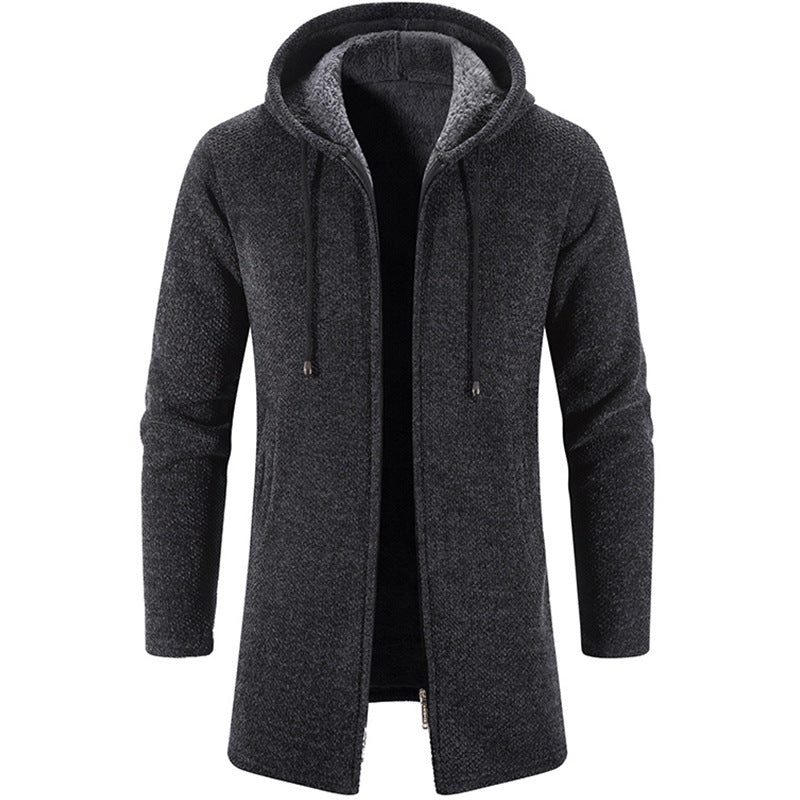 Herren-Kapuzenstrickjacke
