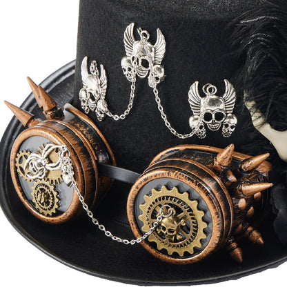Steampunk-Totenkopfhut