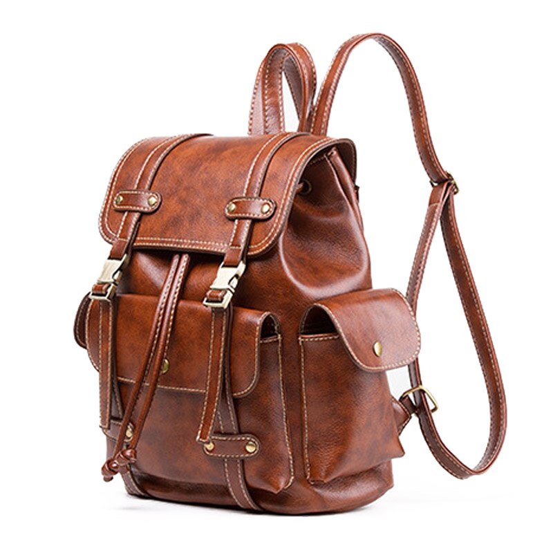 Vintage Damenrucksack aus PU