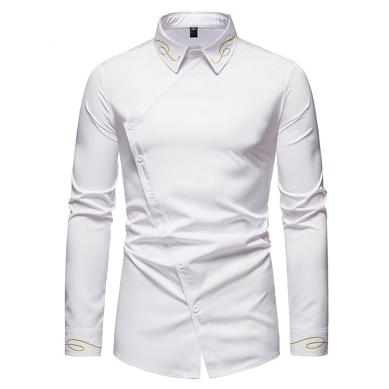 Asymmetrisches Button-Down-Hemd