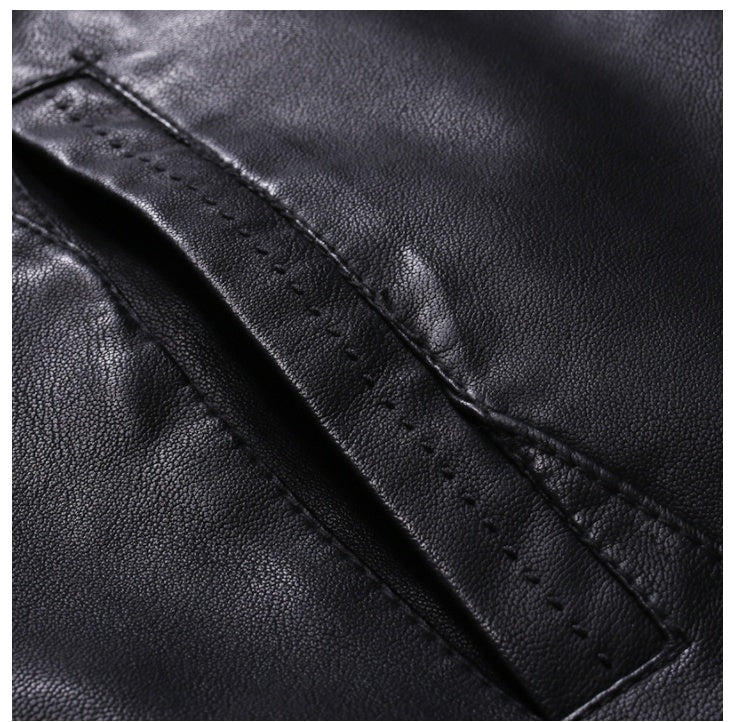 Herren Bikerjacke aus Kunstleder
