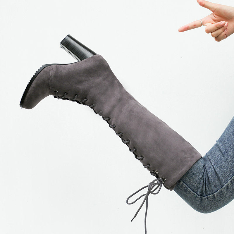 Hohe Schnürstiefel für Damen