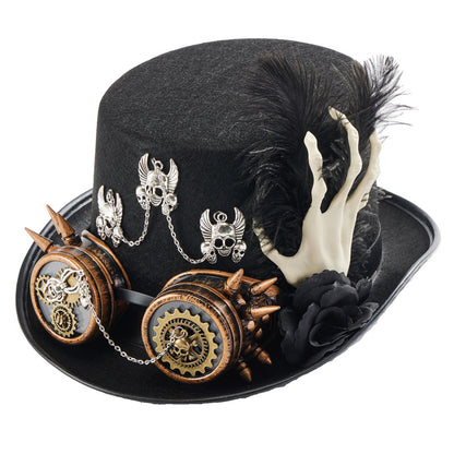 Steampunk-Totenkopfhut