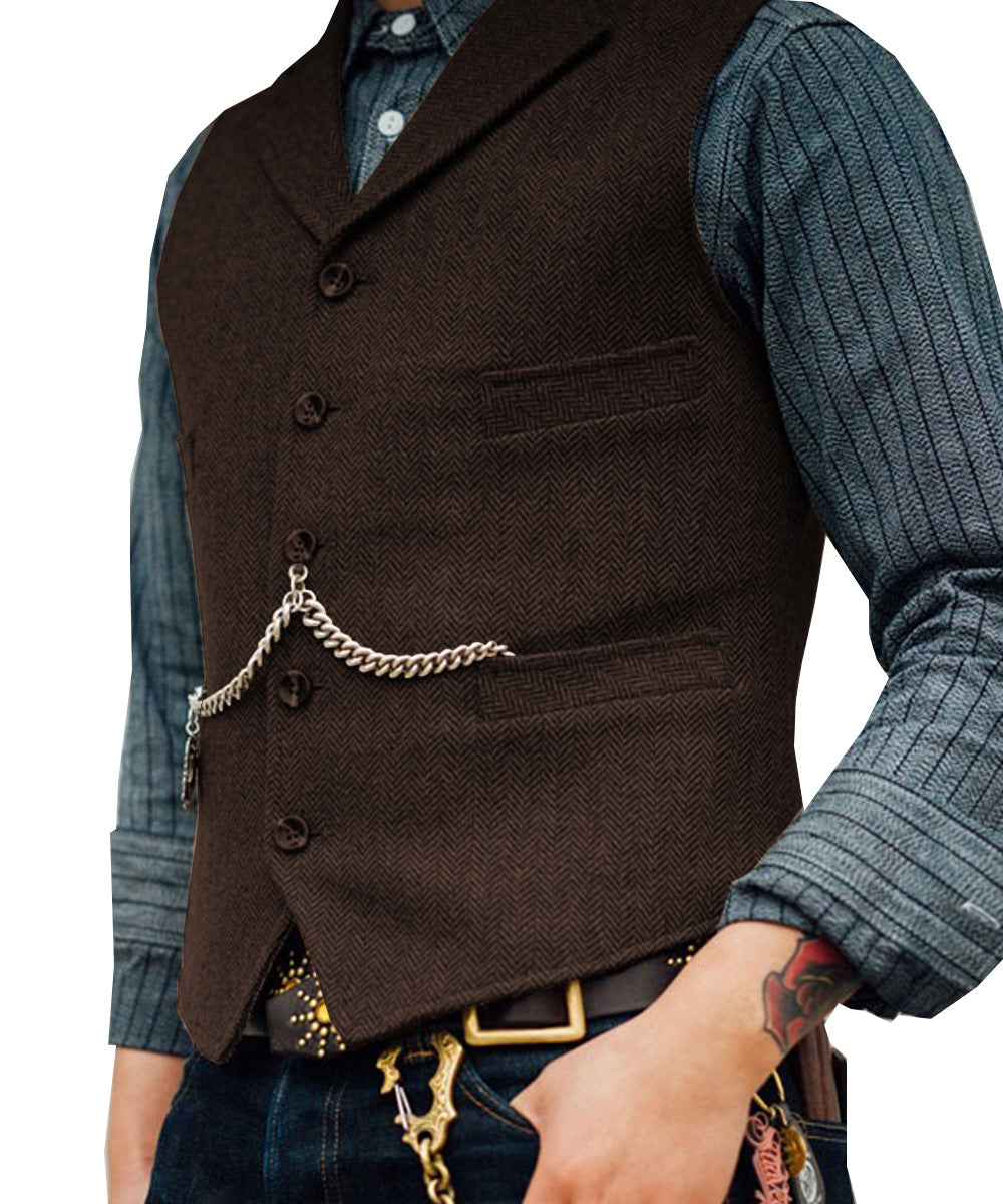 Ärmellose Steampunk-Weste für Herren