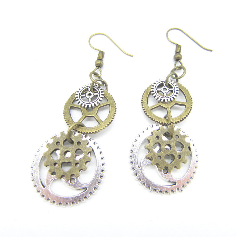 Steampunk-Zahnrad-Ohrringe