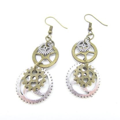Steampunk-Zahnrad-Ohrringe
