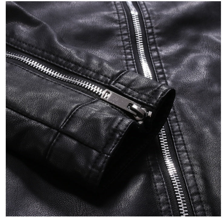 Herren Bikerjacke aus Kunstleder