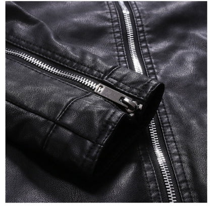 Herren Bikerjacke aus Kunstleder
