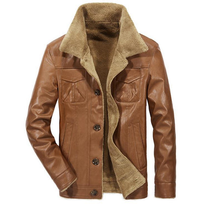 Herren-Fliegerjacke mit Pelzkragen