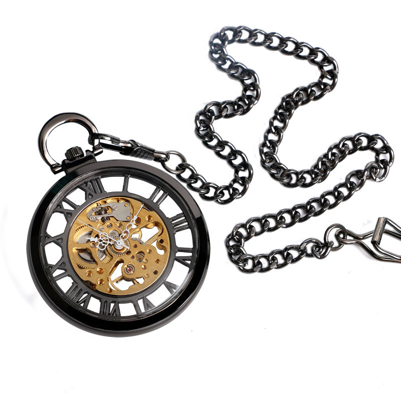 Taschenuhr mit freiliegendem Uhrwerk