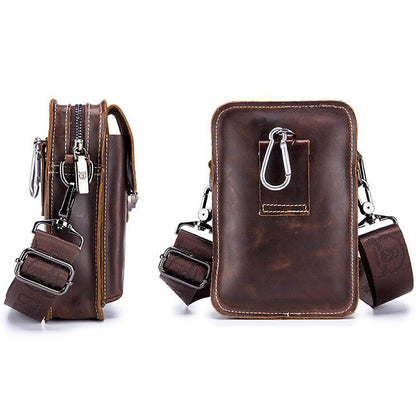 Lederschultertasche für Herren