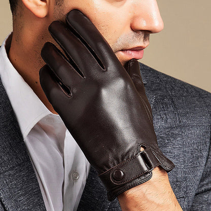 Braune Lederhandschuhe für Herren