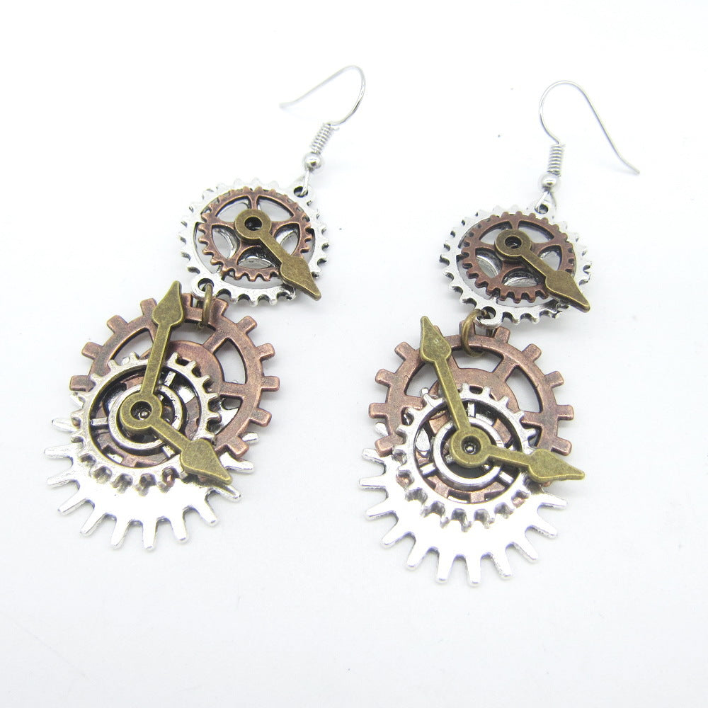 Steampunk-Ohrringe Zahnräder