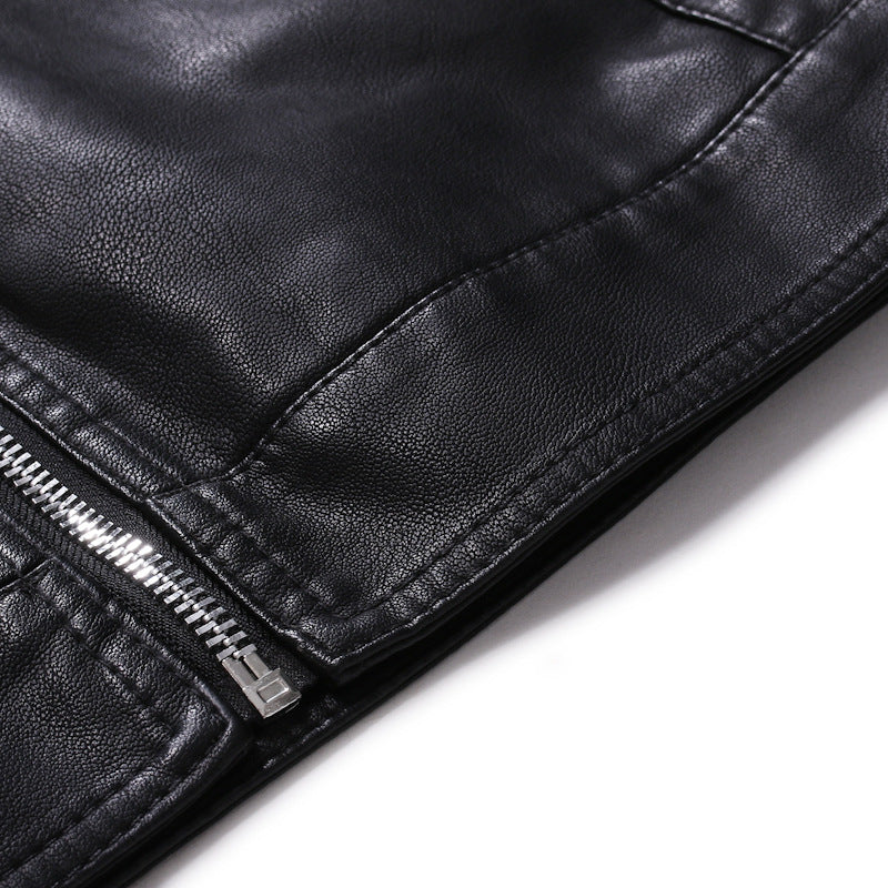Herren Bikerjacke aus Kunstleder