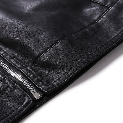 Herren Bikerjacke aus Kunstleder