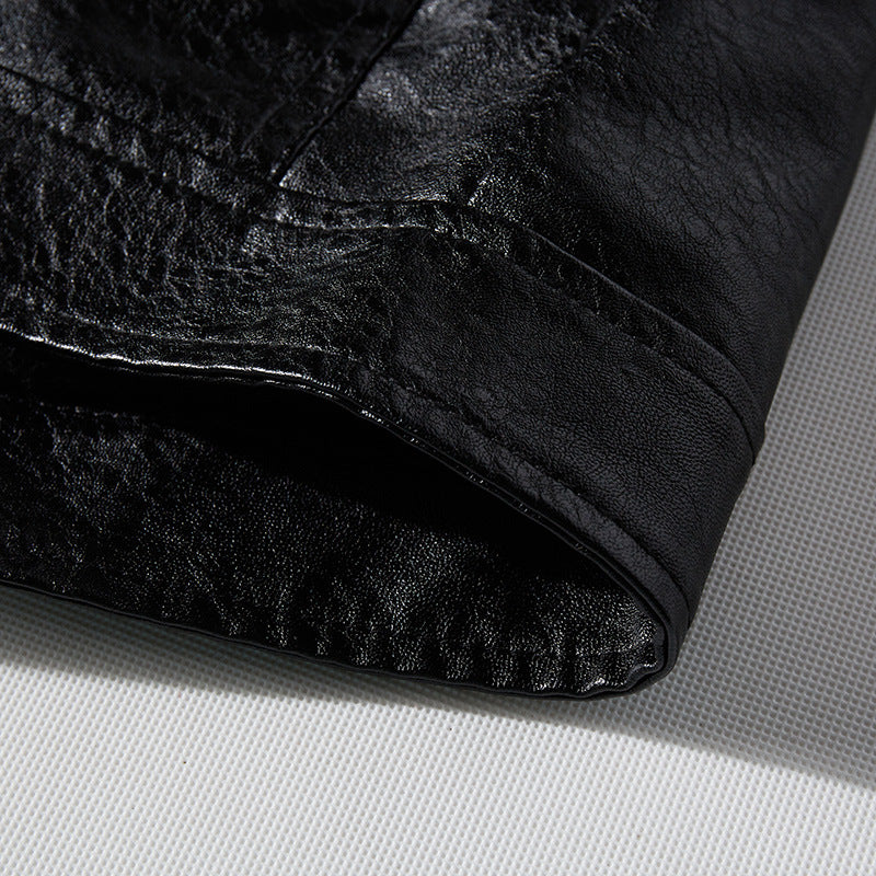 Bikerjacke aus Kunstleder
