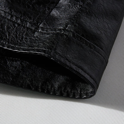 Bikerjacke aus Kunstleder