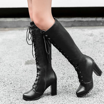 Hohe Schnürstiefel für Damen