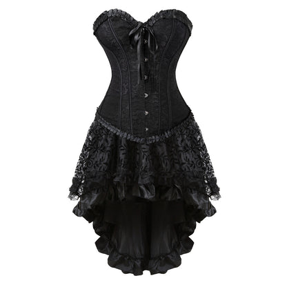 Gothic-Korsett- und Rockset