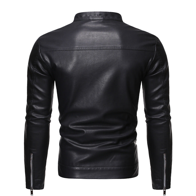 Herren Bikerjacke aus Kunstleder