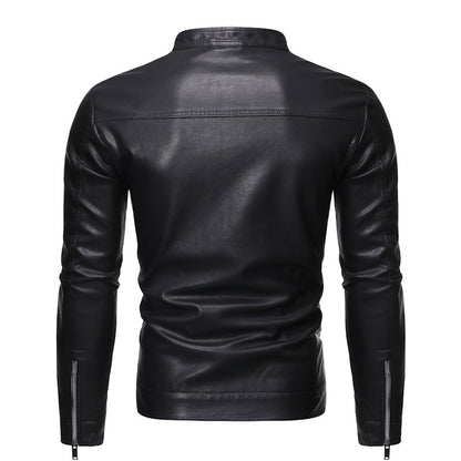 Herren Bikerjacke aus Kunstleder