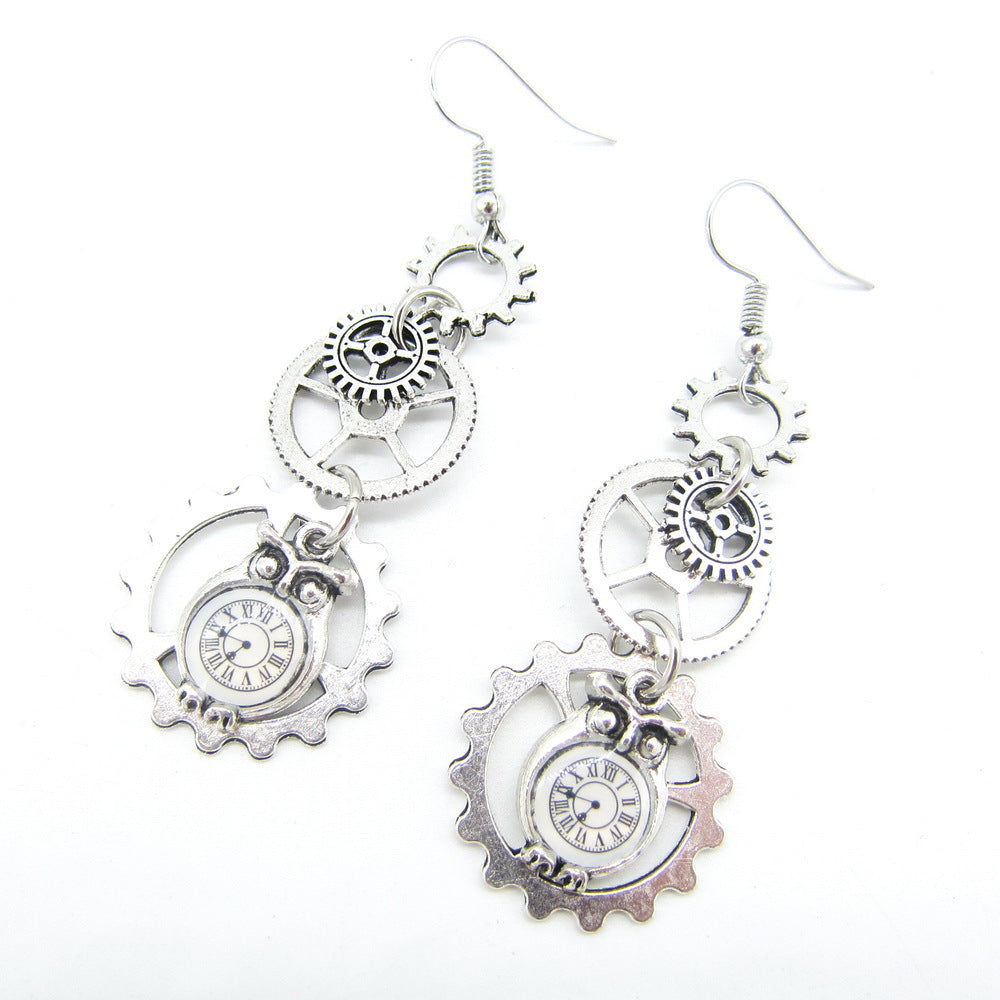 Steampunk-Eulenohrringe