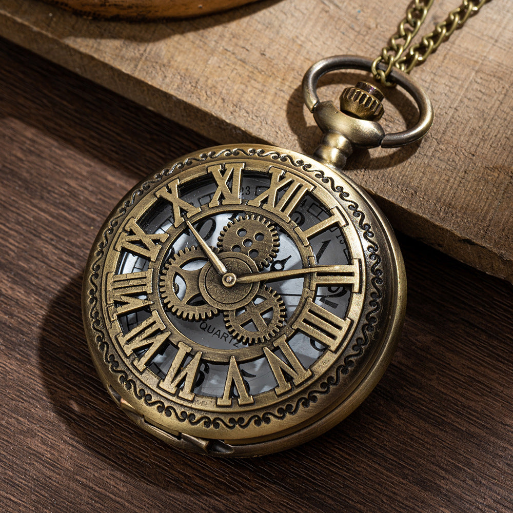 Taschenuhr im Zahnradstil