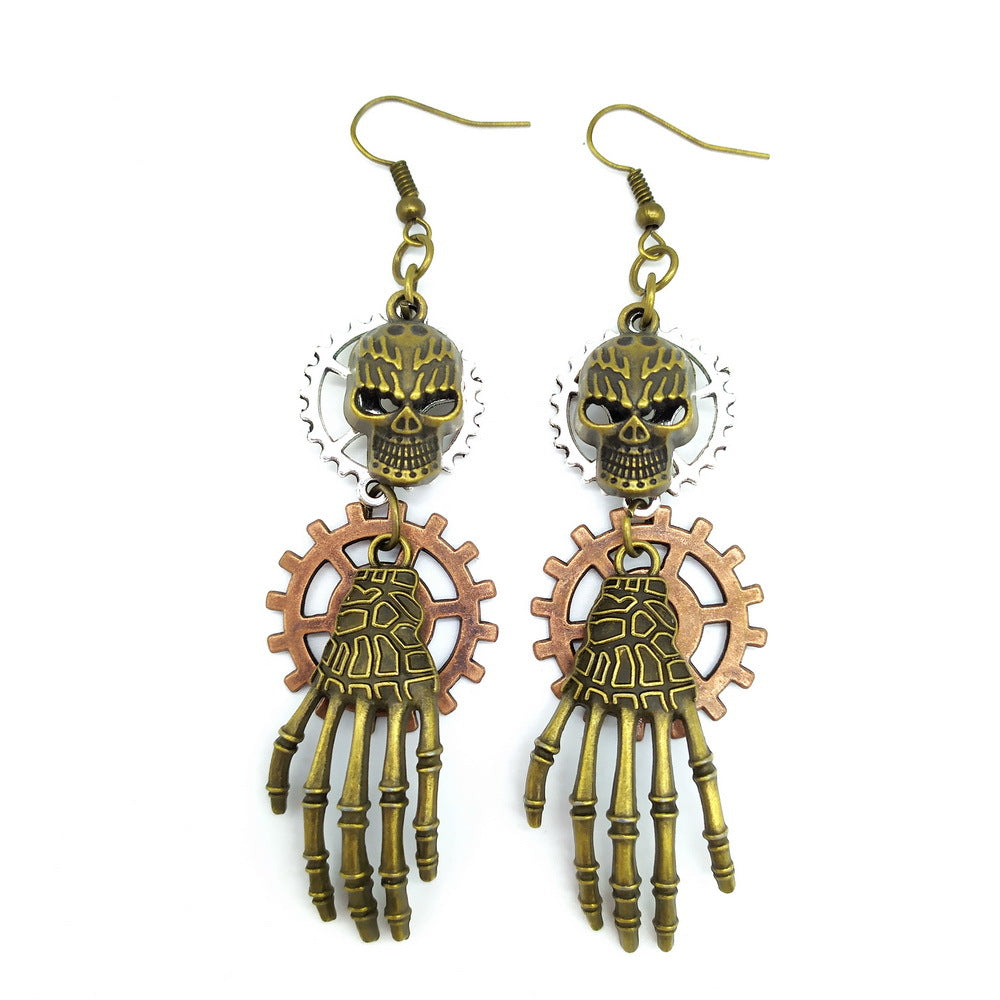 Steampunk-Totenkopf-Ohrringe