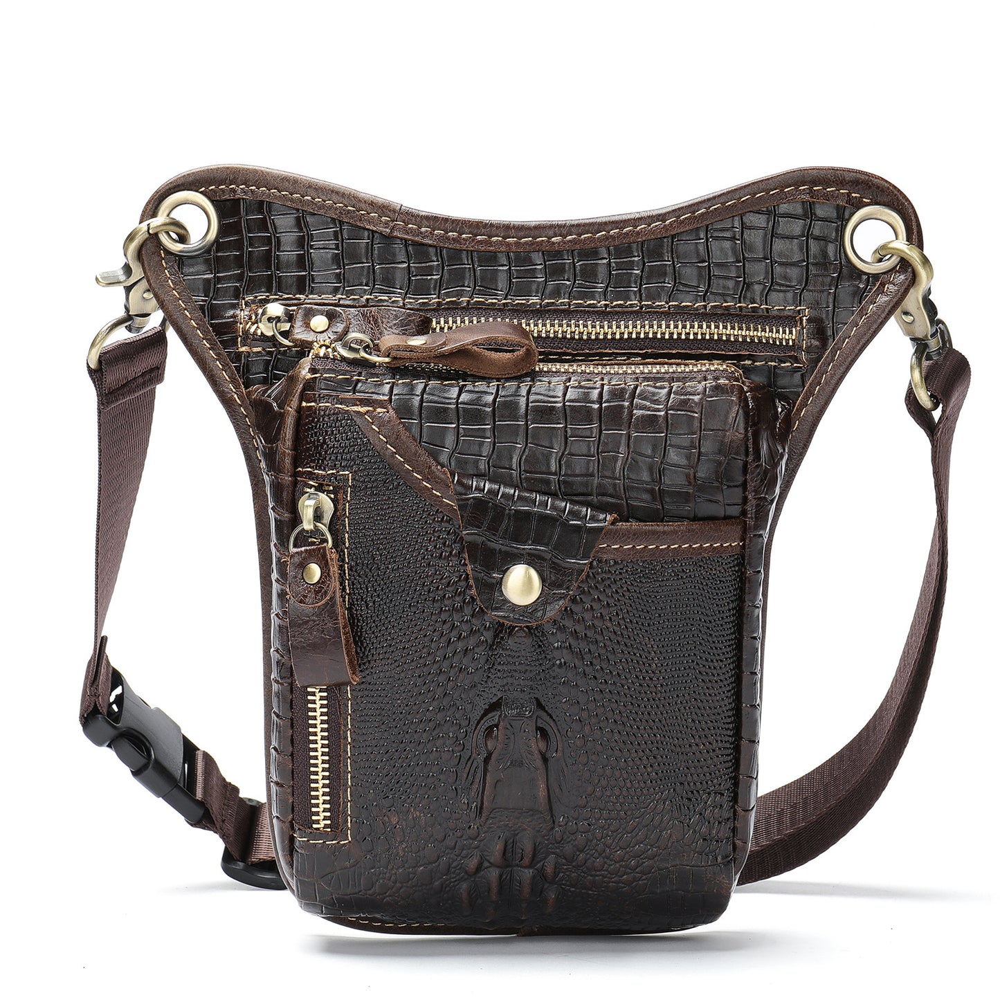 Vintage Leder-Herrenschultertasche