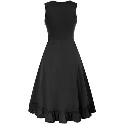 Langes Steampunk-Kleid