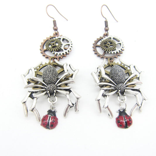 Steampunk-Spinnenohrringe