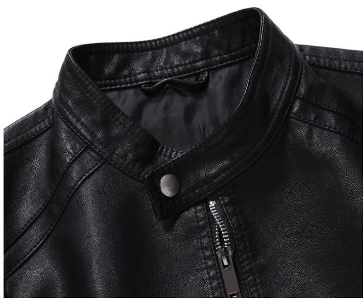 Herren Bikerjacke aus Kunstleder
