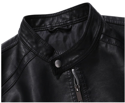 Herren Bikerjacke aus Kunstleder