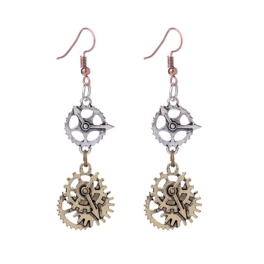 Steampunk-Zahnrad-Ohrringe