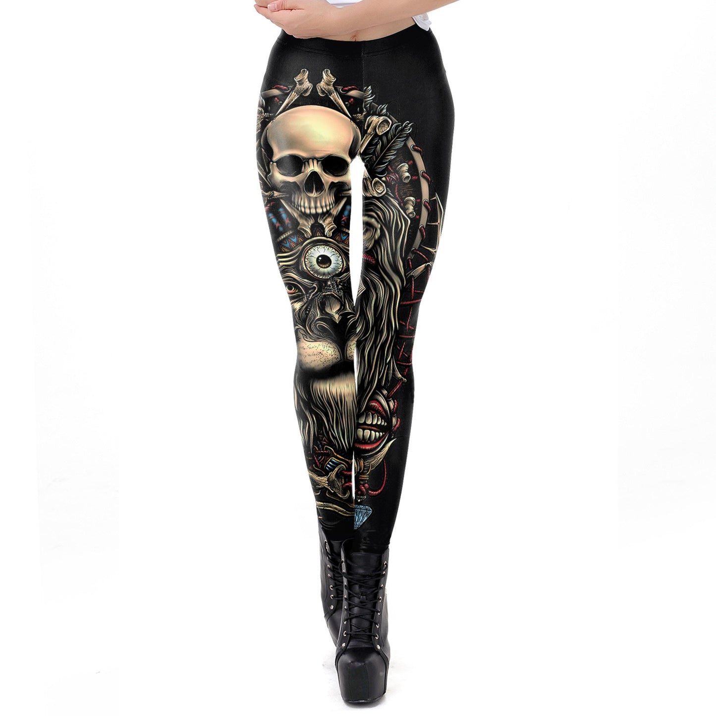 Totenkopf-Leggings