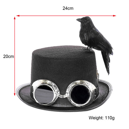 Steampunk-Hut mit Vogel