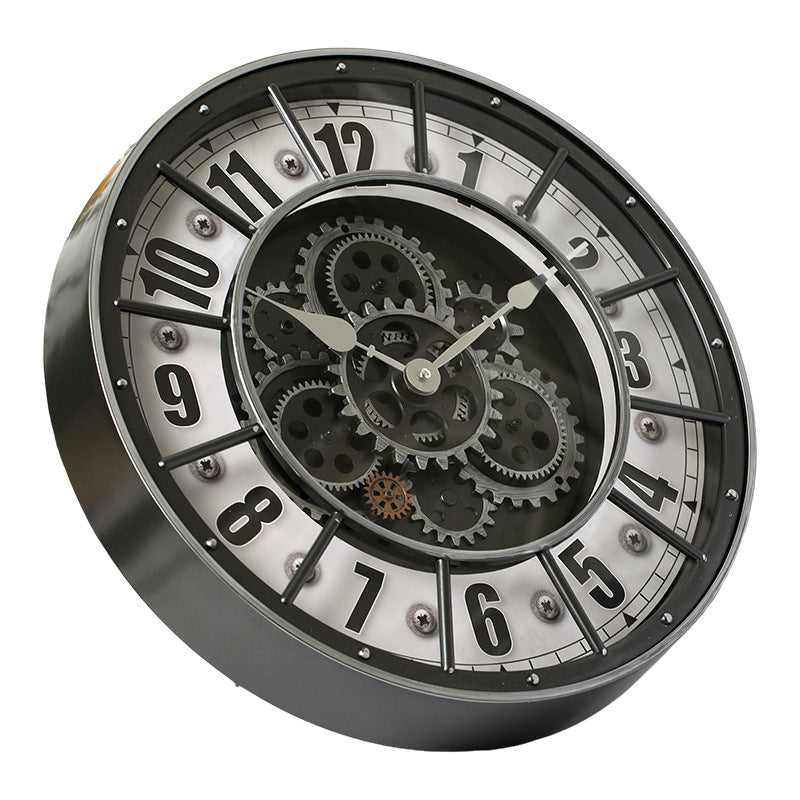Vintage Steampunk-Uhr mit freiliegendem Uhrwerk
