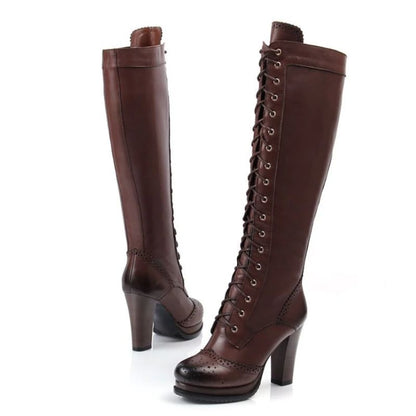 Viktorianische Leder- und Kunstlederstiefel