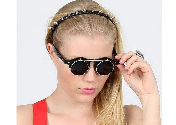 Steampunk-Klappsonnenbrille