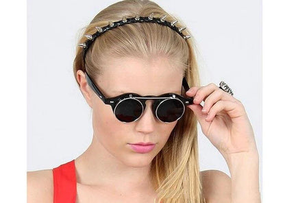 Steampunk-Klappsonnenbrille