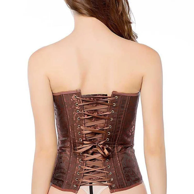 Vintage braunes Steampunk-Korsett