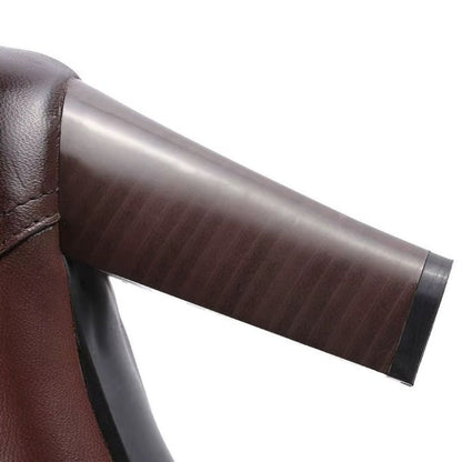 Viktorianische Leder- und Kunstlederstiefel