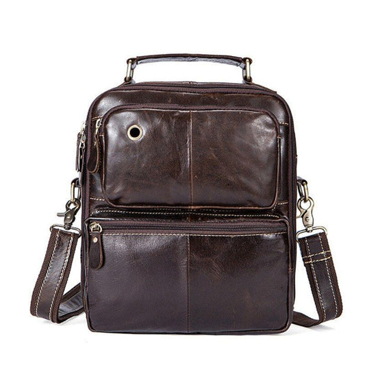 Vintage-Lederschultertasche für Herren