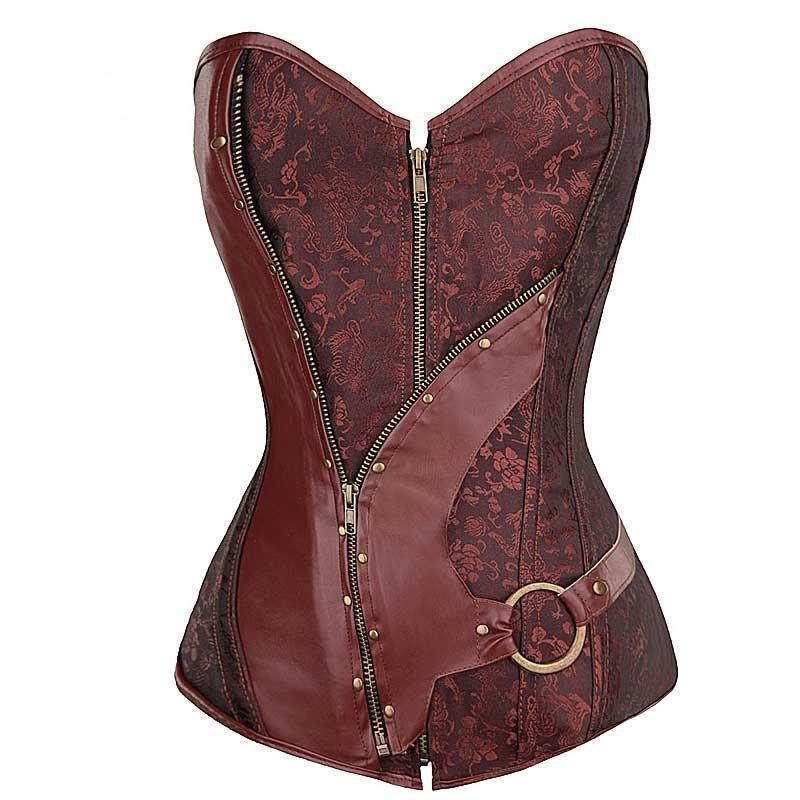 Vintage braunes Steampunk-Korsett