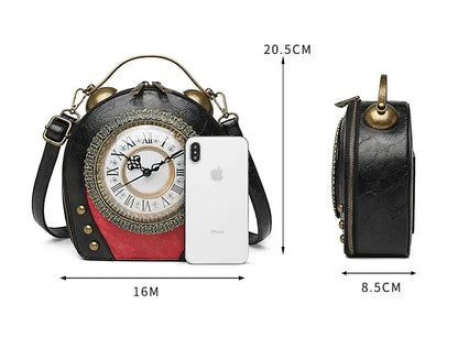 Steampunk-Uhr-Handtasche