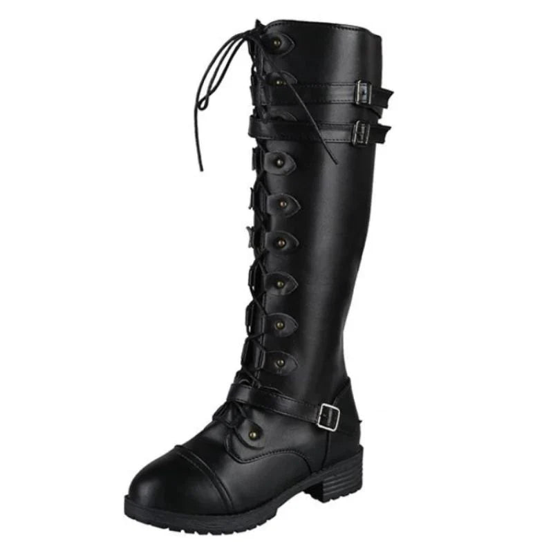 Steampunk-Stiefel ohne Absatz